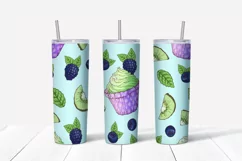 Sweets sublimation design Skinny tumbler wrap design 