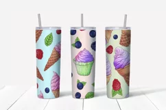 Sweets sublimation design Skinny tumbler wrap design 
