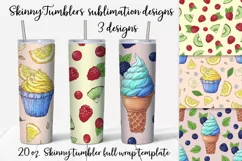 Sweets sublimation design Skinny tumbler wrap design 