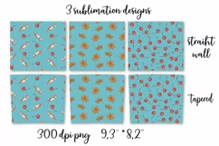 Sweets sublimation design Skinny tumbler wrap design 