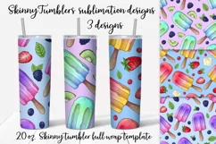 Sweets sublimation design Skinny tumbler wrap design 