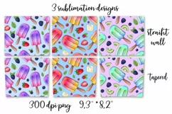 Sweets sublimation design Skinny tumbler wrap design 