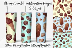 Sweets sublimation design Skinny tumbler wrap design 