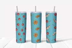 Sweets sublimation design Skinny tumbler wrap design 