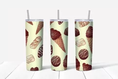 Sweets sublimation design Skinny tumbler wrap design 