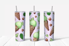 Sweets sublimation design Skinny tumbler wrap design 