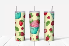 Sweets sublimation design Skinny tumbler wrap design 