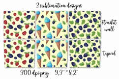 Sweets sublimation design Skinny tumbler wrap design 