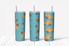Sweets sublimation design Skinny tumbler wrap design 