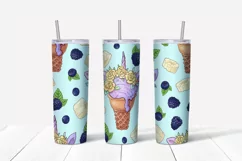 Sweets sublimation design Skinny tumbler wrap design 