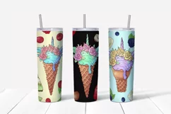 Sweets sublimation design Skinny tumbler wrap design 