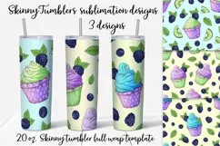 Sweets sublimation design Skinny tumbler wrap design 