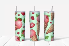 Sweets sublimation design Skinny tumbler wrap design 