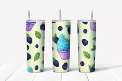 Sweets sublimation design Skinny tumbler wrap design 