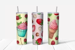 Sweets sublimation design Skinny tumbler wrap design 