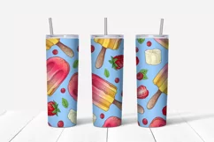 Sweets sublimation design Skinny tumbler wrap design 