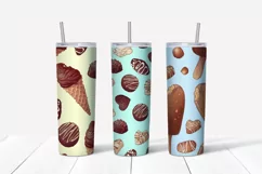Sweets sublimation design Skinny tumbler wrap design 