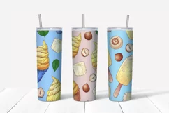 Sweets sublimation design Skinny tumbler wrap design 