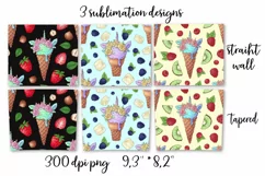 Sweets sublimation design Skinny tumbler wrap design 