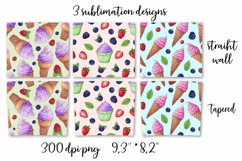 Sweets sublimation design Skinny tumbler wrap design 