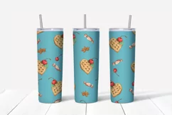 Sweets sublimation design Skinny tumbler wrap design 