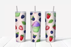 Sweets sublimation design Skinny tumbler wrap design 