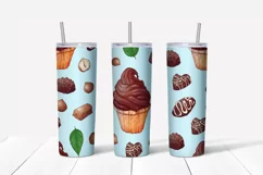 Sweets sublimation design Skinny tumbler wrap design 