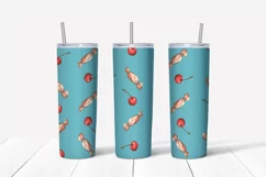 Sweets sublimation design Skinny tumbler wrap design 