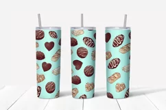 Sweets sublimation design Skinny tumbler wrap design 