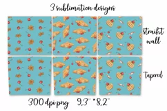 Sweets sublimation design Skinny tumbler wrap design 