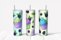 Sweets sublimation design Skinny tumbler wrap design 