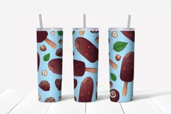 Sweets sublimation design Skinny tumbler wrap design 