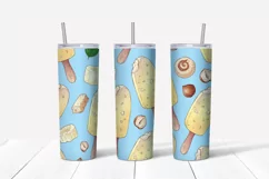 Sweets sublimation design Skinny tumbler wrap design 