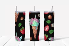 Sweets sublimation design Skinny tumbler wrap design 