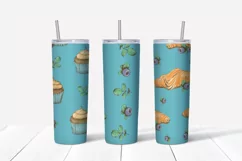 Sweets sublimation design Skinny tumbler wrap design 