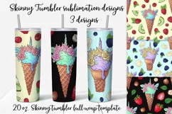Sweets sublimation design Skinny tumbler wrap design 