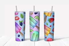 Sweets sublimation design Skinny tumbler wrap design 