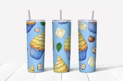 Sweets sublimation design Skinny tumbler wrap design 