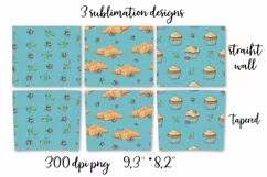Sweets sublimation design Skinny tumbler wrap design 