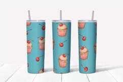 Sweets sublimation design Skinny tumbler wrap design 