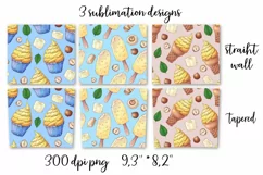 Sweets sublimation design Skinny tumbler wrap design 