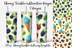 Sweets sublimation design Skinny tumbler wrap design 