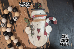 Sweet Sam Grungy Snowman Ornament Laser SVG Product Image 1