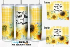 Sweet Tea Sunshine with Sunflowers 20 oz Tumbler Sublimation Product Image 1