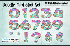 Sweet Treats Doodle Alphabet and Number Set PNG File Product Image 3