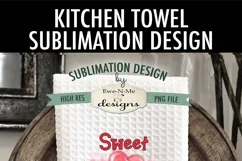 Sweet Valentine Cupcake PNG | Towel Sublimation Design Product Image 2