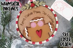 Sweet Wishes Gingerbread Ornament Laser SVG Product Image 1