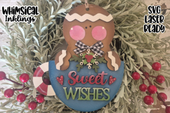 Sweet Christmas Gingerbread Cup Ornament Laser SVG Product Image 1