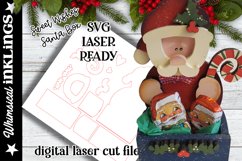 Sweet Wishes Santa Box SVG For Laser Cutting Product Image 1