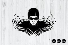 Swimmer SVG, Swimming SVG, Swimmer Silhouette SVG Product Image 1